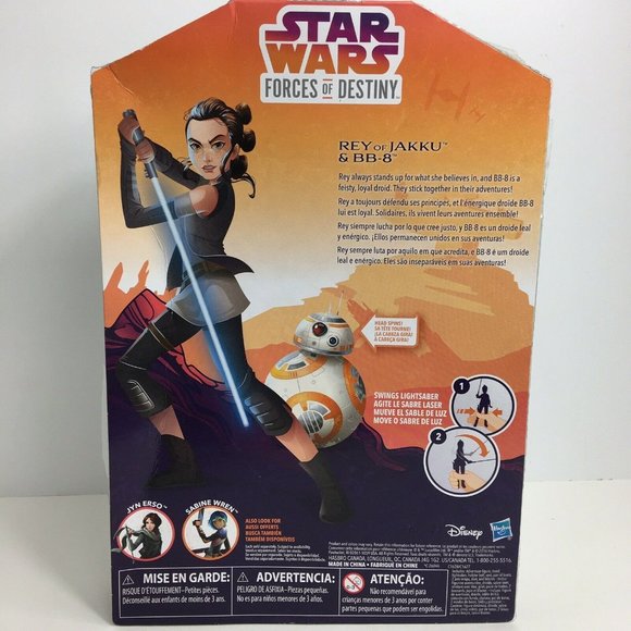 Star Wars Forces Of Destiny Rey Of Jakku And BB-8 Adventure Set Disney Hasbro - Picture 2 of 12